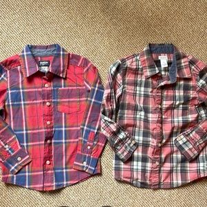 2 - Carters & Oshkosh button down collar shirts
